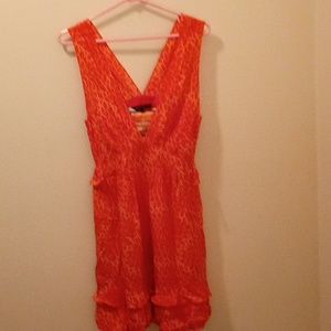 Women's red Silk dress